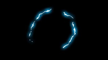Siyah arkaplanda dinamik mavi enerji çemberi animasyonu.