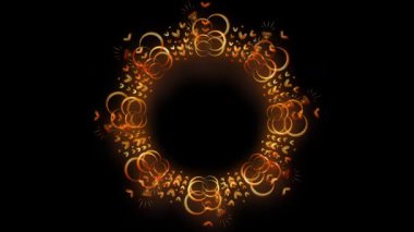 Parlayan dairesel desenlerin büyüleyici bir animasyonu. Karmaşık tasarımlarla kusursuz bir döngü..