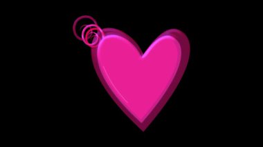 Siyah Arkaplanda Soyut Kırmızı Parlak Çember.