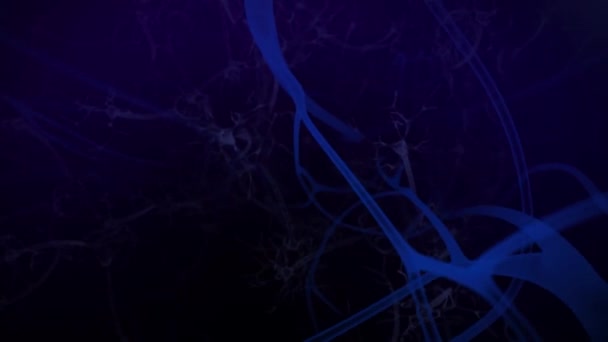 Людський Мозок Нейронними Імпульсами Виходить Аранжування Нейронної Активності Формуванні 360 — стокове відео