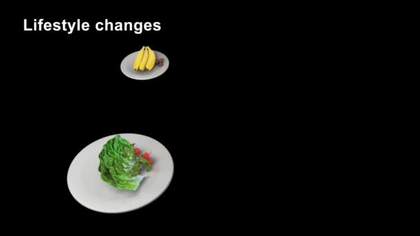 Yaşam Tarzı Değişiklikleri Yemek — Stok video