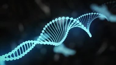 Mavi ışıklı DNA dizisi