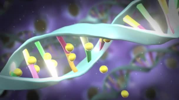 Drugs Attack Dna Helix — Stock Video