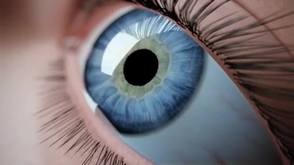 Прозрачное Изображение Глаза Слезоточивая Пленка — стоковое видео