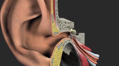 Anatomy of human ear. clipart