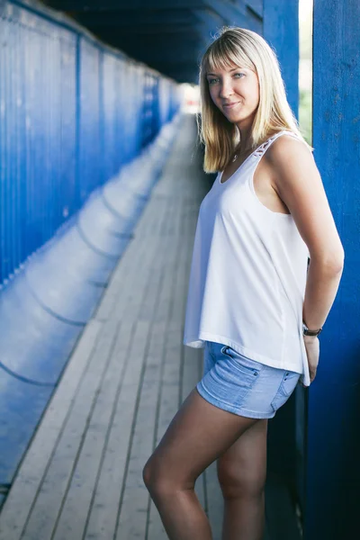 Portrait of a young blonde woman — Stock Photo, Image