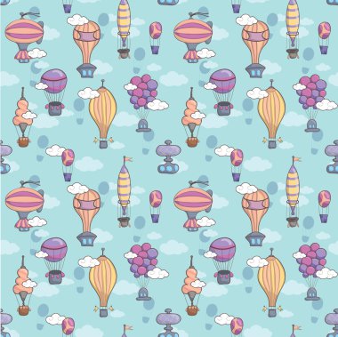 Hava balonları ile Seamless Modeli