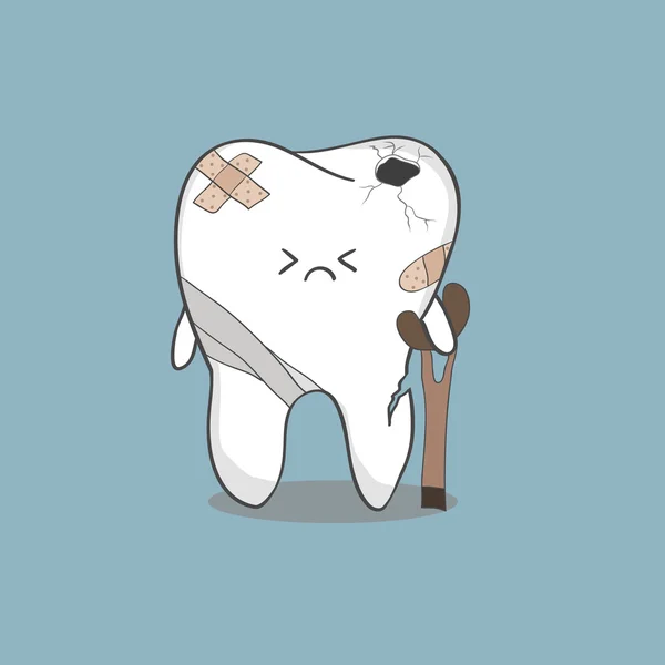 Slechte tand — Stockvector