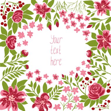 vektör çerçeve çiçek 