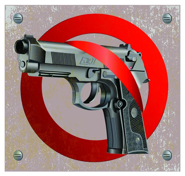Pistola Beretta Elite Stop — Archivo Imágenes Vectoriales