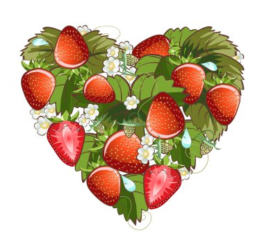 Çilekli kalp
