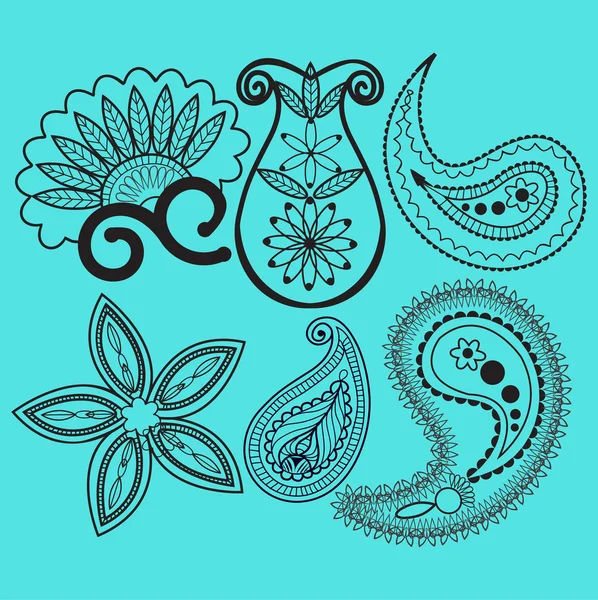 Paisley and swirls decoration element — Stock Vector