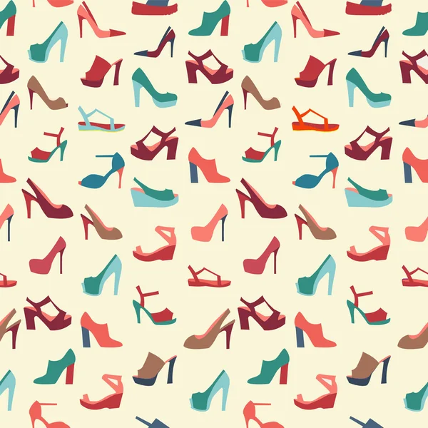 Ženské boty, módní pozadí. — Stockový vektor