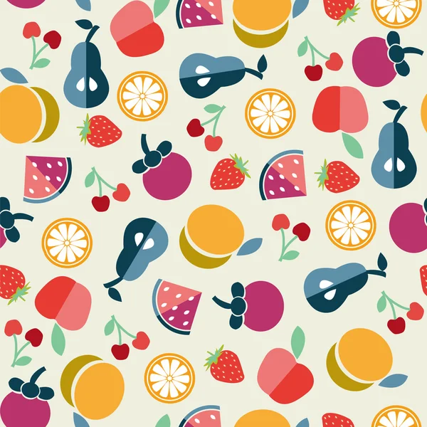 Fruit fond dans le style plat — Image vectorielle