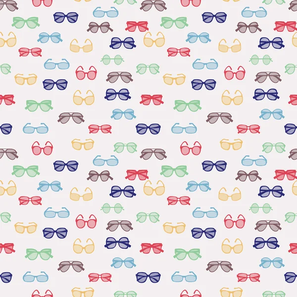 Vector seamless pattern with colorful  glasses-illustration — Stock Vector