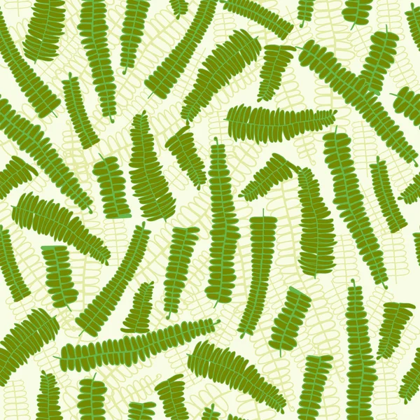 蕨叶无缝图案背景 — 图库矢量图片