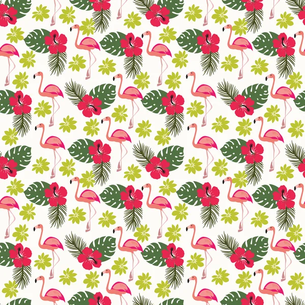 Tropikal vektör çizim ile tropik bitkiler, egzotik flowe