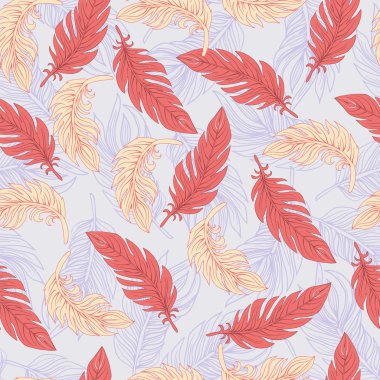 Tüyler desenli etnik seamless modeli 