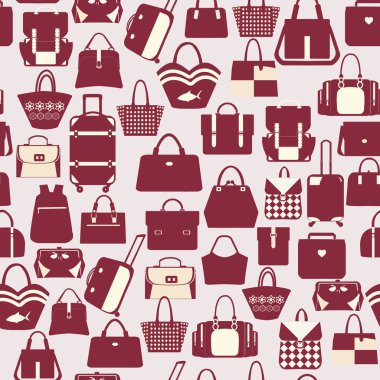 vektör desen koleksiyonu ile fashinable Çantalar - illüstrasyon