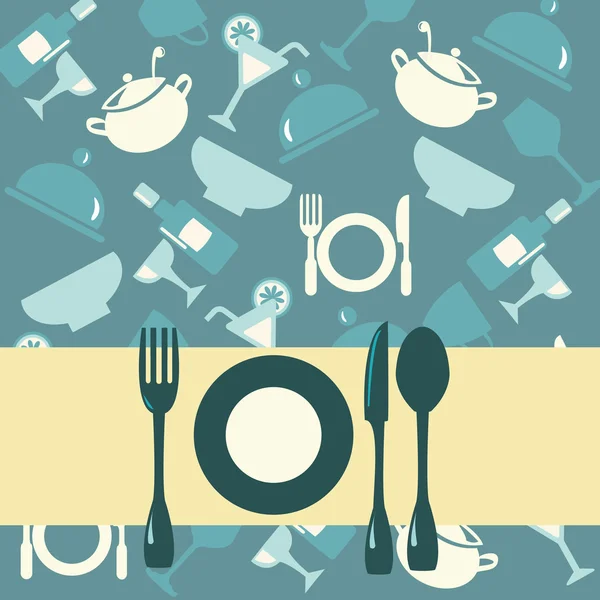 Fondo de menú-ilustración del restaurante — Vector de stock