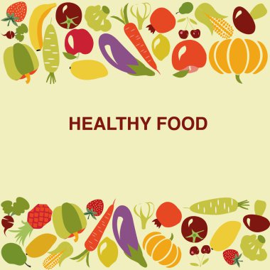 sağlıklı gıda arka plan - illüstrasyon