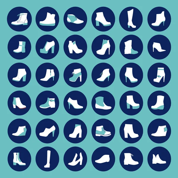 Schoenen silhouetten - illustratie — Stockvector