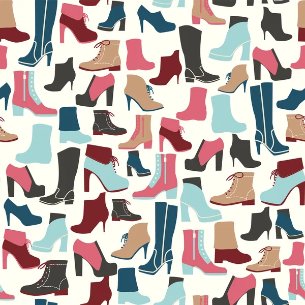 Zapatos patrón sin costura - Ilustración — Archivo Imágenes Vectoriales