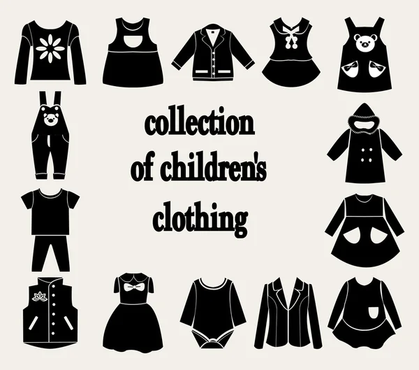 Kolekce dětského oblečení — Stockový vektor