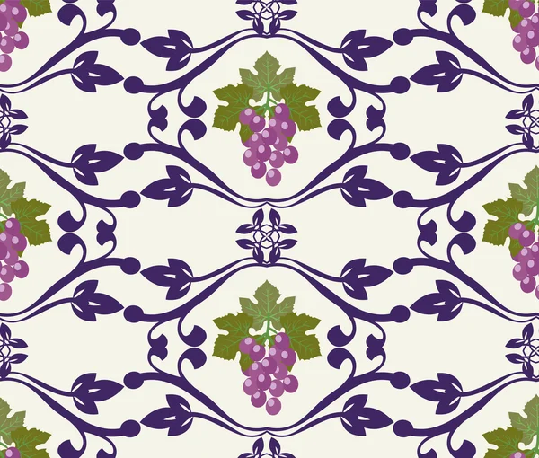 Decorative grapes Beautiful Grape pattern — Stock Vector