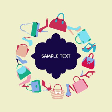 bir moda kadınlar çanta ve ayakkabı modeli