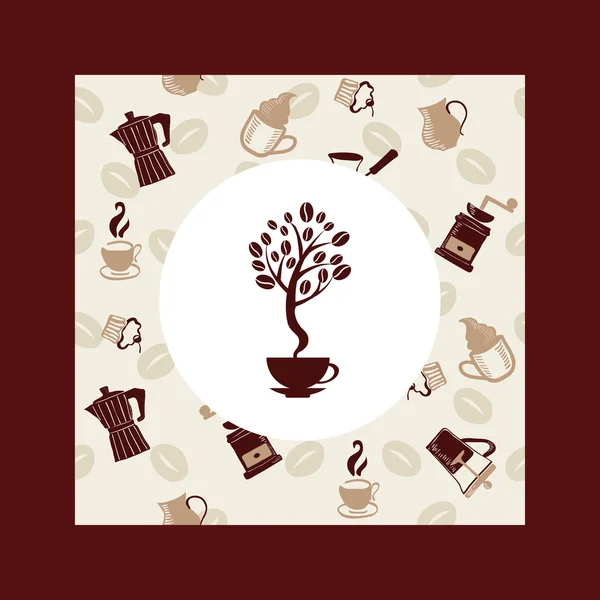 Coffee beans tree - Illustration — Stock Vector