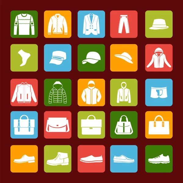 erkek giysi ve aksesuarları simgeler