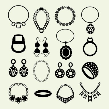 vektör takı Icons set