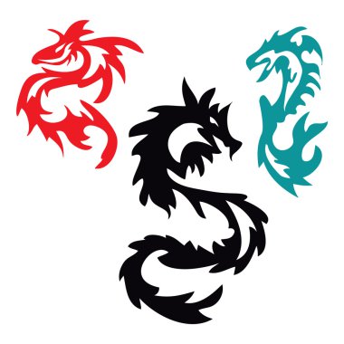 Asya Dragon Tribal Dövme deseni