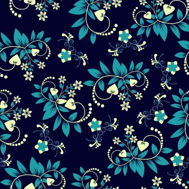 Botanik çiçek Vintage arka planını çiçekler