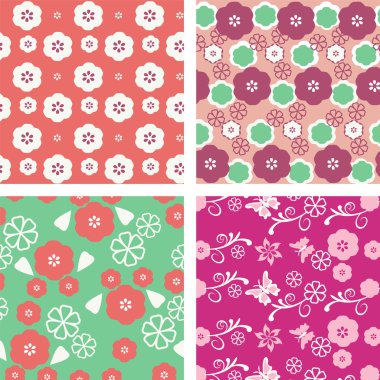 çiçek desenli sorunsuz çiçeği kiraz