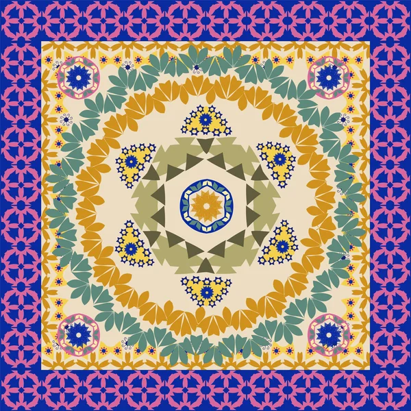 Bandana décoré avec motif géométrique — Image vectorielle