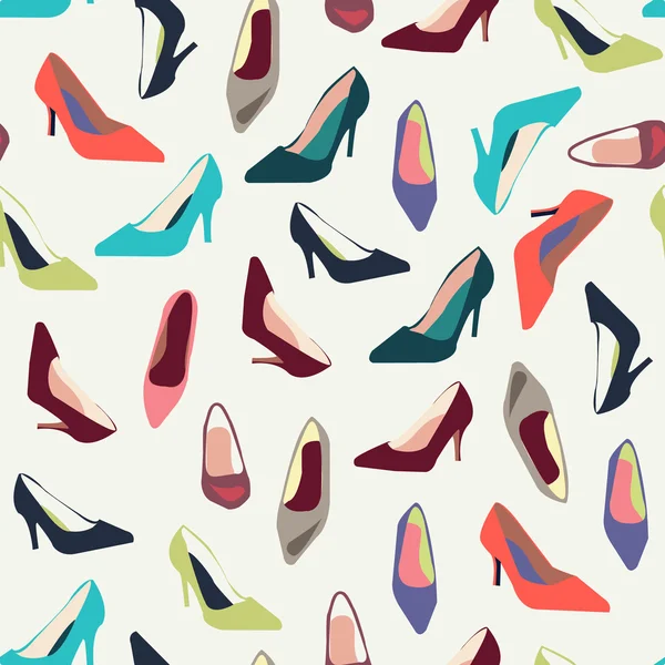 Modèle de chaussures pour femmes avec talons — Image vectorielle