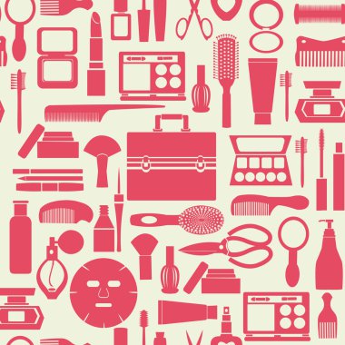 Makyaj kozmetik güzellik deseninin arka plan 