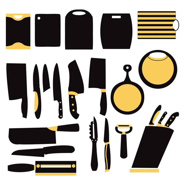 Ilustración vectorial de herramientas de cocina para cocinar — Vector de stock