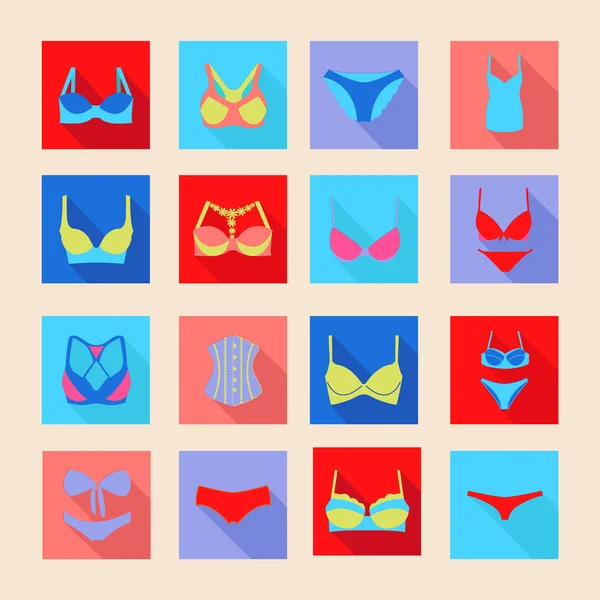 Bra Icons Set Different Types Bras All Types Bras Vector Stock Vector by  ©Lazuin.gmail.com 203343272