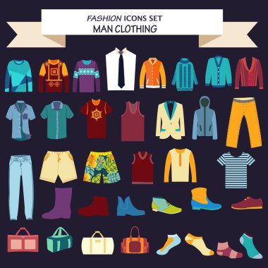 collection of man  clothes and accessories