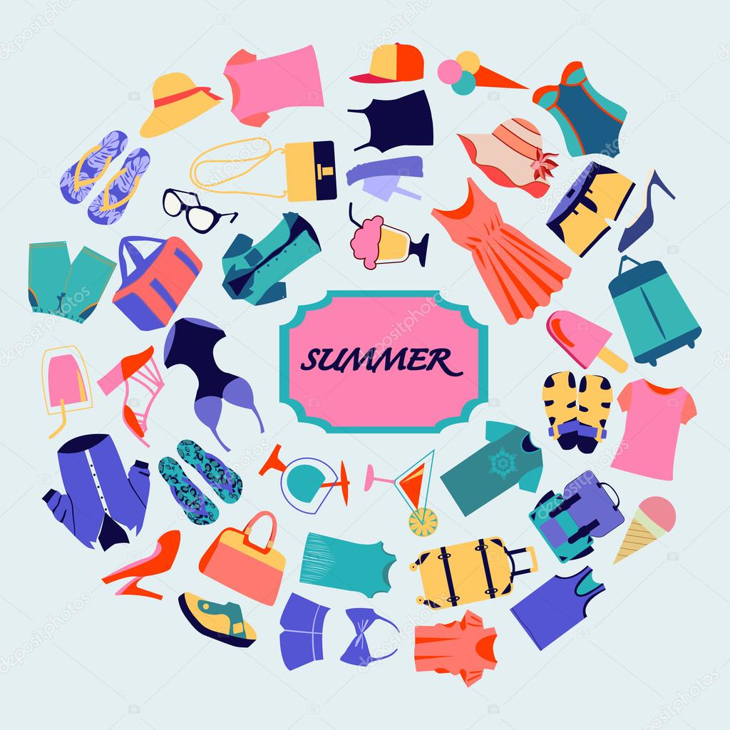 Fashion boutique Summer sales background