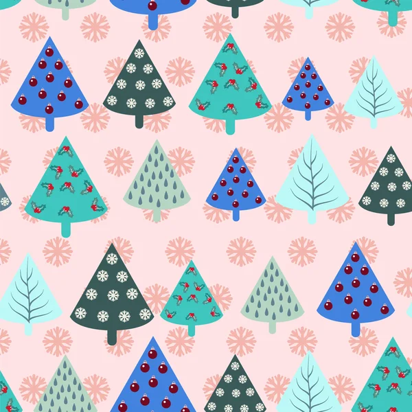 Christmas trees  seamless pattern — Stock Vector