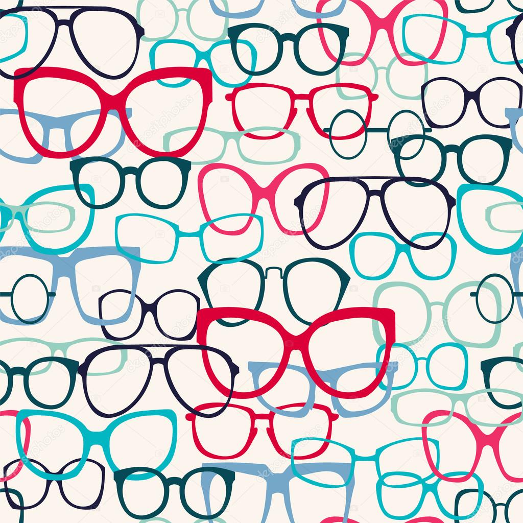  pattern of Sunglasses Silhouettes 