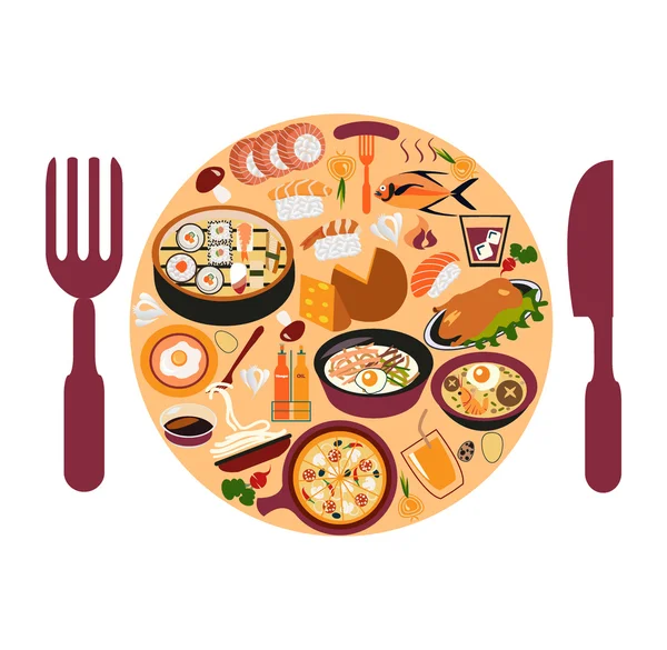 Vector background with Restaurant and dining icons set — Stock Illustration Vector background with Restaurant and dining icons set Stock Vector