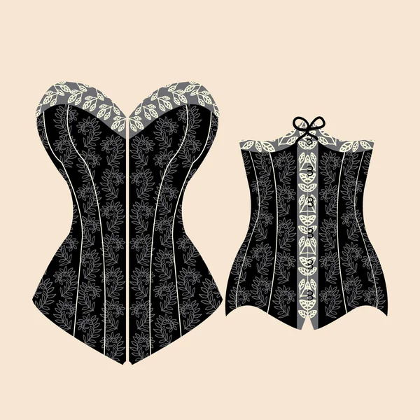 Illustration vectorielle du corset . — Image vectorielle