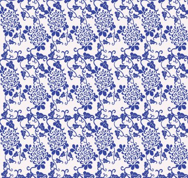 Çin Dikişsiz vintage süsleme desen