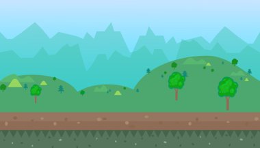  çizgi film doğal manzara arka plan