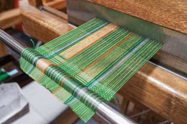 Ishigaki, Japonya, 17 Aralık 2013, geleneksel giydiriyoruz atölye, dikmek